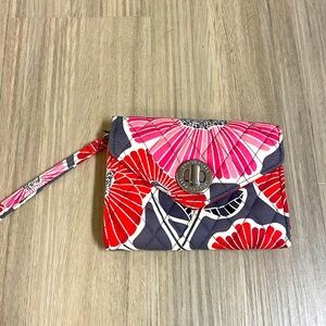 Vera Bradley Cherry Blossom Smartphone Wallet Turn Lock Wristlet
